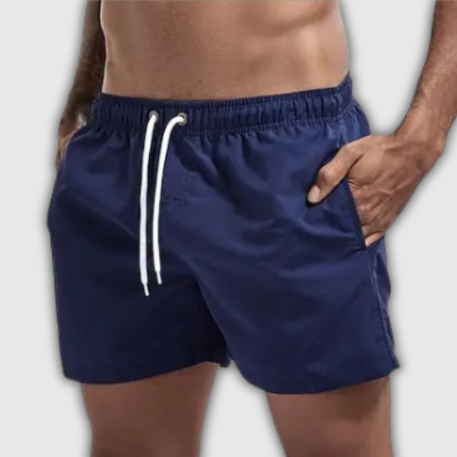 Men’s Printed Quick-Dry Swim Shorts with Pockets
