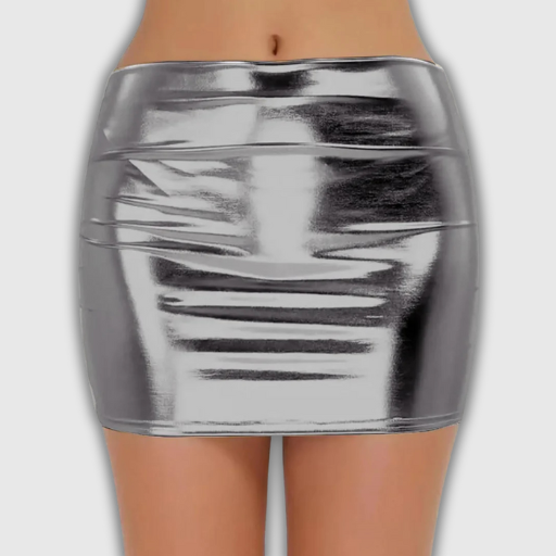 Shiny PU Leather Mini Skirt