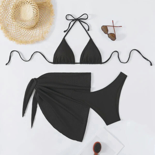 Cross-Strap Three-Point Bikini