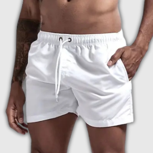 Men’s Printed Quick-Dry Swim Shorts with Pockets