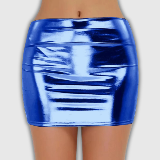 Shiny PU Leather Mini Skirt