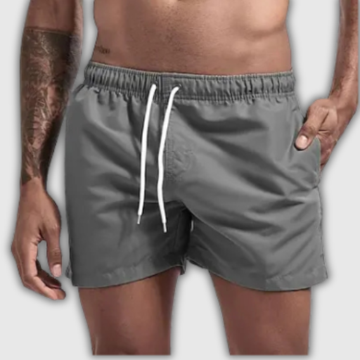 Men’s Printed Quick-Dry Swim Shorts with Pockets