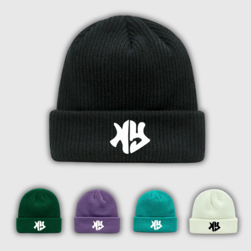 Fashion Knit Beanie — Breathable Polyester Winter Hat
