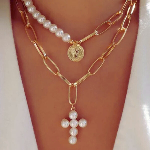 Luxeuria Luxe Turkish Evil Eye Multilayer Pendant Necklace Collection