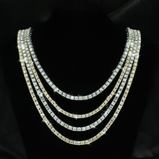 Luxeuria Luxe 4MM Iced Out Tennis Chain Necklace