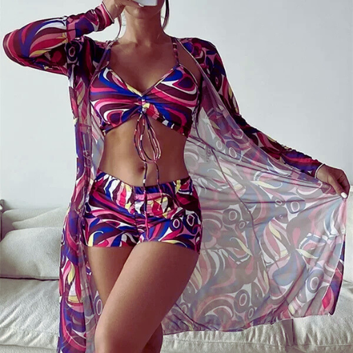 Two-Piece Tankini Set – Floral or Solid Design