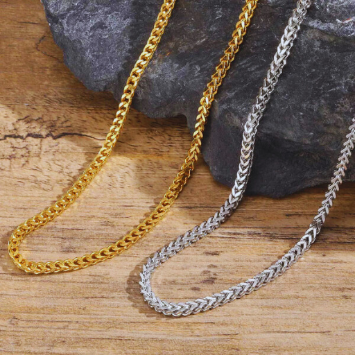 Luxeuria Luxe Punk Rock Foxtail Franco Chain Necklace