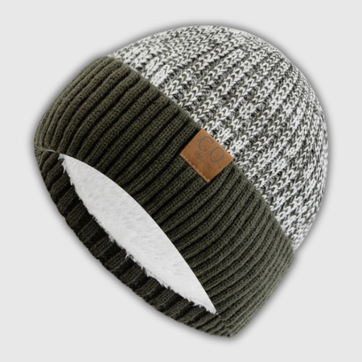 Two-Tone Fur Lined Beanie