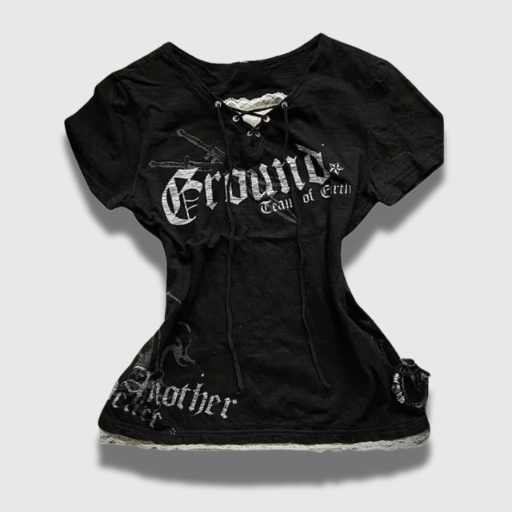 VixenEdge Y2K Gothic Crop Tee - Collection