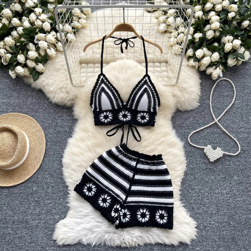 Tulum Knit Lace-Up 2pc Beach Set