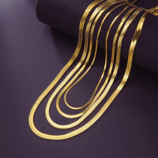 Luxeuria Luxe Snake Chain Necklace – Stainless Steel Gold or Silver