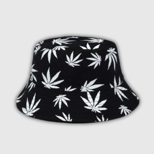 Weed Print Bucket Hat – Unisex Summer/Autumn Festival Cap - Multicolour Bucket Hat