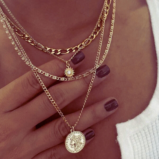 Luxeuria Luxe Turkish Evil Eye Multilayer Pendant Necklace Collection