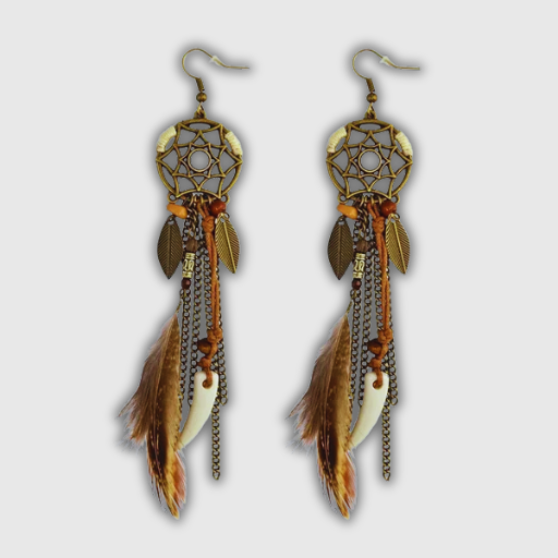 Luxeuria Luxe Boho Dreamcatcher Tassel Earrings
