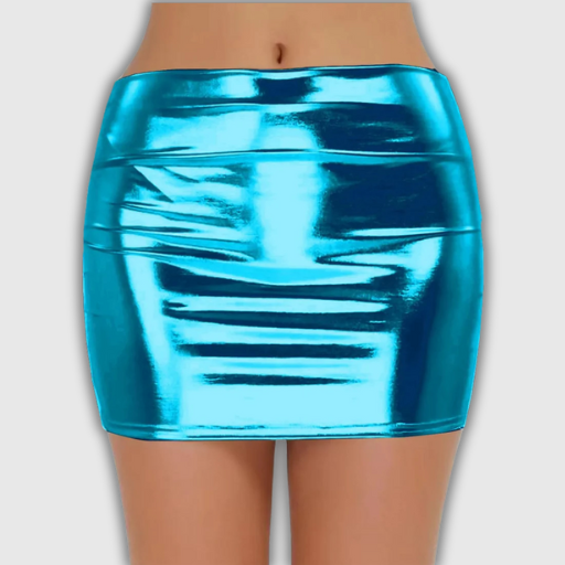 Shiny PU Leather Mini Skirt