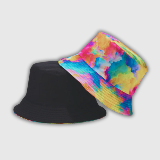 Rainbow Print Bucket Hat For Women Men Panama Tie Dye Fishing Caps Hip Hop Gorro Reversible Bucket Hat
