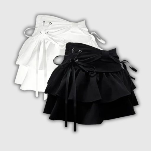 A-Line Y2K Gothic Denim Mini Skirt