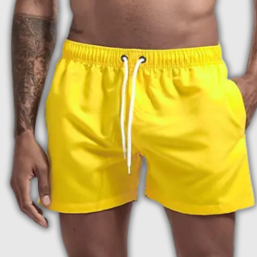 Men’s Printed Quick-Dry Swim Shorts with Pockets