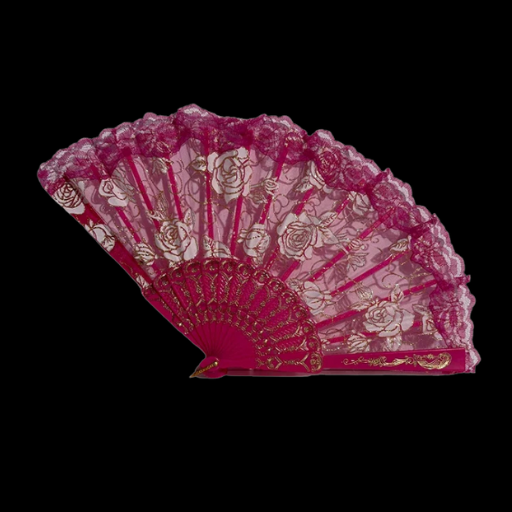 LED Glow Lolita Folding Fan – Rave, Festival & Party Light-Up Hand Fan