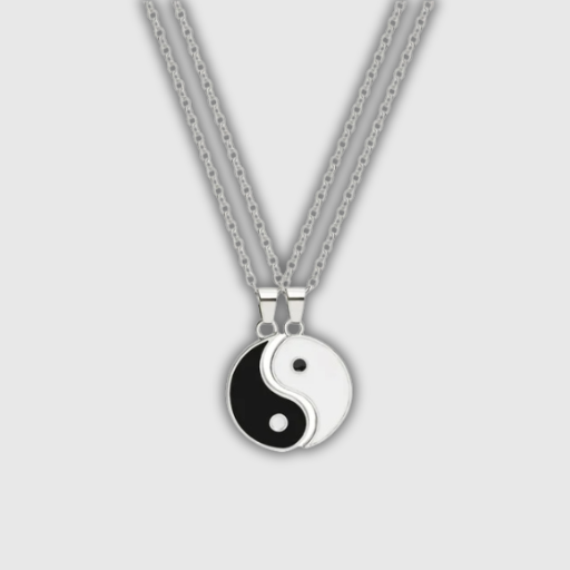 Luxeuria Luxe BFF Heart & Rainbow Necklace, Yin and Yang Trio Set