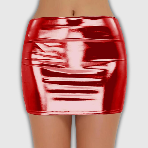 Shiny PU Leather Mini Skirt