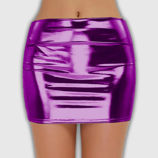 Shiny PU Leather Mini Skirt