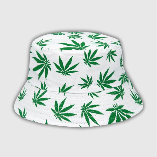 Weed Print Bucket Hat – Unisex Summer/Autumn Festival Cap - Multicolour Bucket Hat