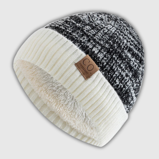 Two-Tone Fur Lined Beanie
