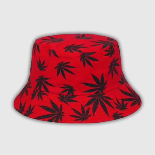 Weed Print Bucket Hat – Unisex Summer/Autumn Festival Cap - Multicolour Bucket Hat