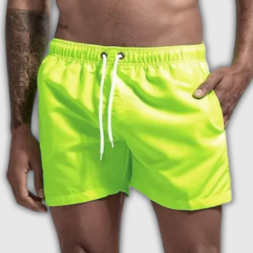 Men’s Printed Quick-Dry Swim Shorts with Pockets
