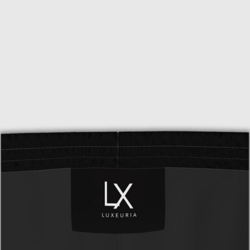 Luxeuria Riviera Men’s Black Deluxe Organic Cotton Satin Drawstring Shorts