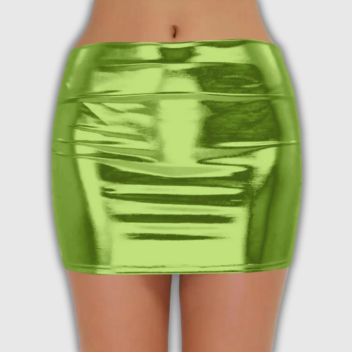 Shiny PU Leather Mini Skirt