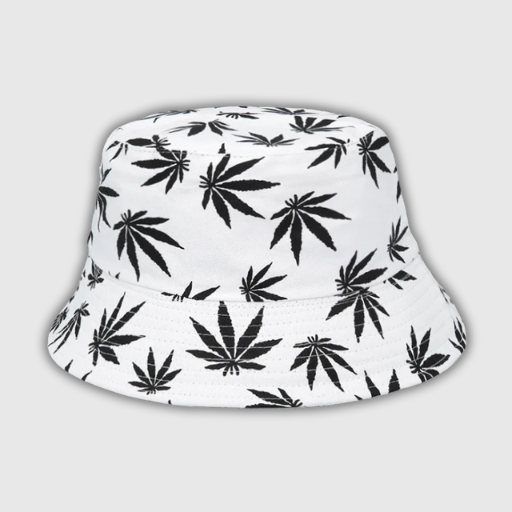 Weed Print Bucket Hat – Unisex Summer/Autumn Festival Cap - Multicolour Bucket Hat