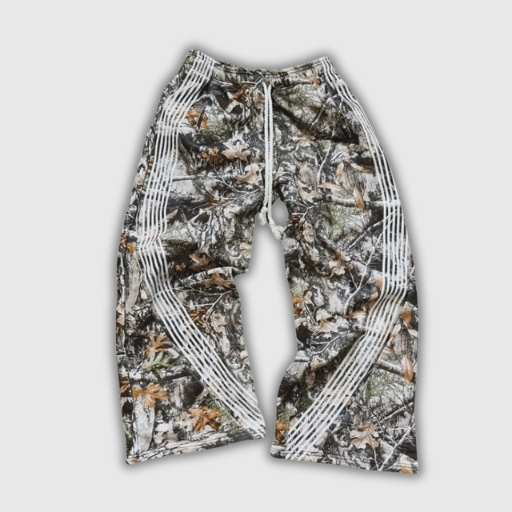 Y2K Tactical Camo Cargo Sweatpants – Embroidered Unisex Joggers - Set