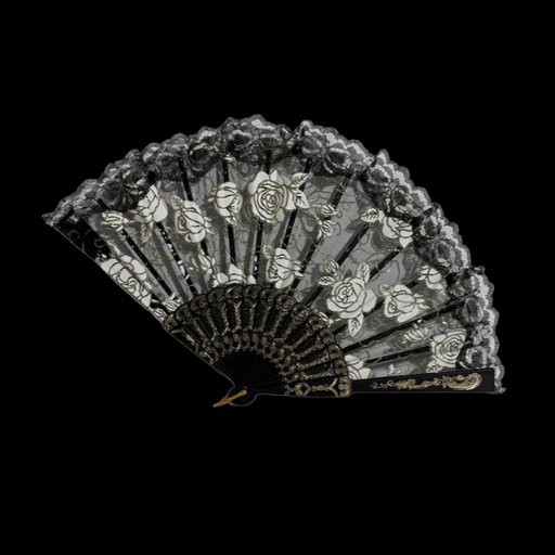 LED Glow Lolita Folding Fan – Rave, Festival & Party Light-Up Hand Fan