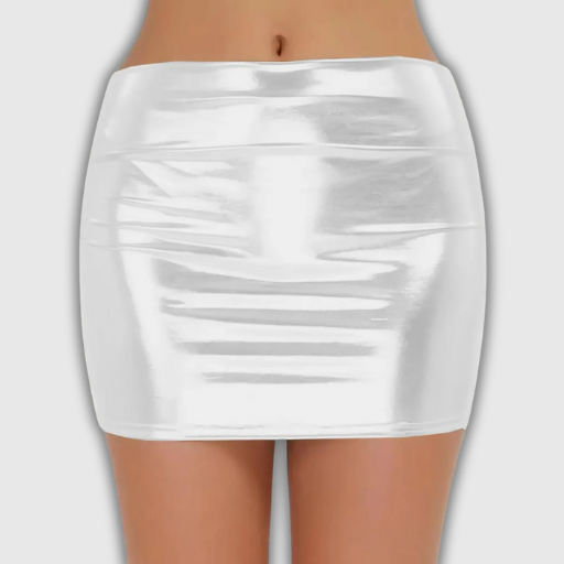 Shiny PU Leather Mini Skirt