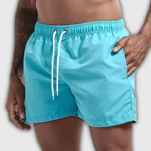Men’s Printed Quick-Dry Swim Shorts with Pockets