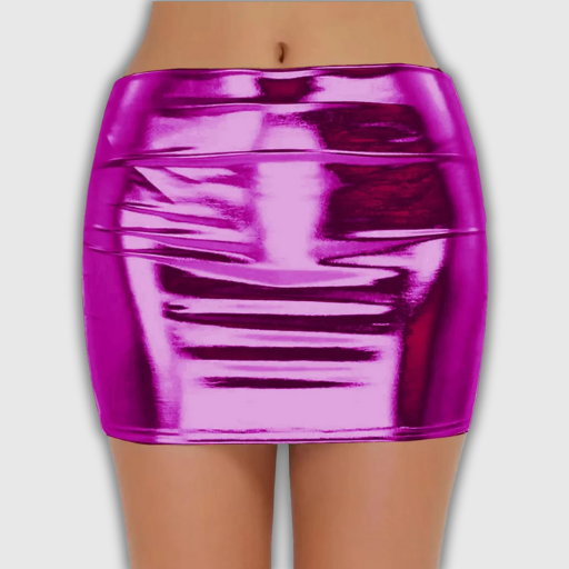 Shiny PU Leather Mini Skirt