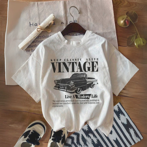 Vintage Car Print Women’s T-Shirt