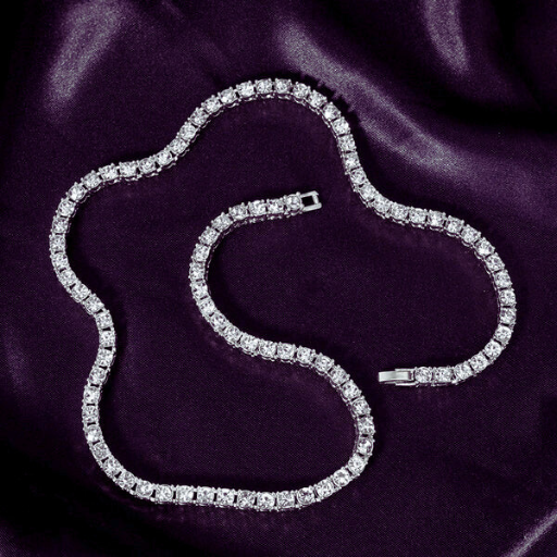 Luxeuria Luxe 4MM Iced Out Tennis Chain Necklace