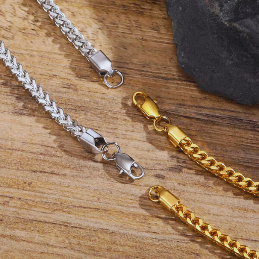 Luxeuria Luxe Punk Rock Foxtail Franco Chain Necklace
