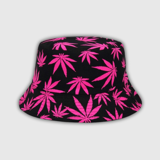 Weed Print Bucket Hat – Unisex Summer/Autumn Festival Cap - Multicolour Bucket Hat