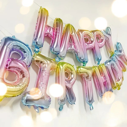 Assorted Foil Birthday Balloon Set – 13 Pieces